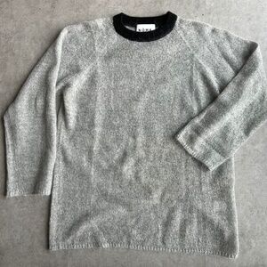 Noma T.D., men's mohair blend crew neck sweater, size 3, gray/black
